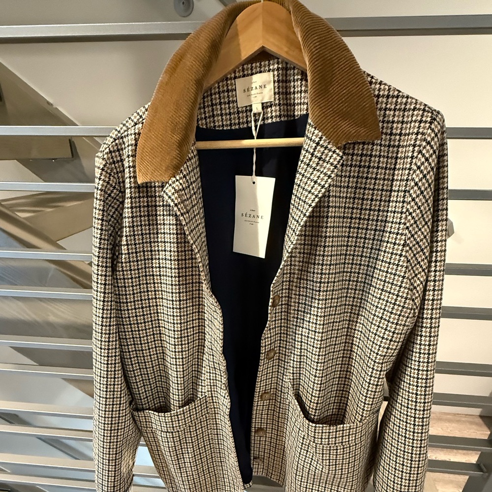Sezane Will Jacket size L, new with tags